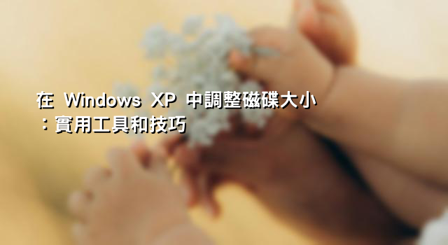 在 Windows XP 中調整磁碟大小：實用工具和技巧